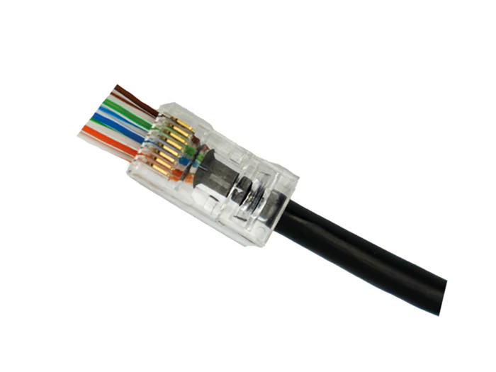 Easycrimp/push through CAT6 RJ45 Connectors - 100 Pack