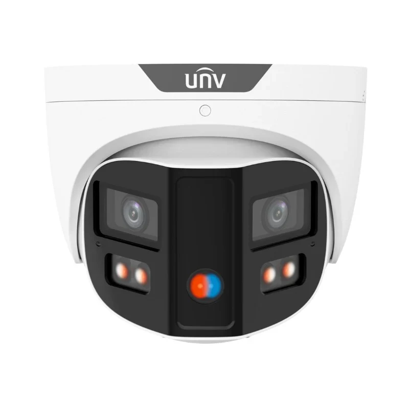 UNV Tri-Guard 2.0 - 8MP Surveillance Turret Camera - Dual Lens, Active Deterrent, SIP